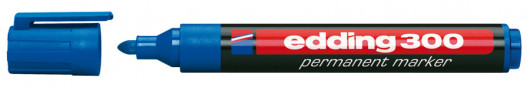 Маркер перманентный, круглое острие 1,5-3мм., 300, син. Edding - фото 7