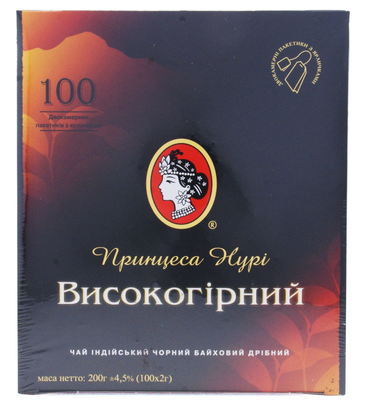 Чай чорний класичний Високогірний, 100пак по 2г. Принцеса Нурі - фото 1