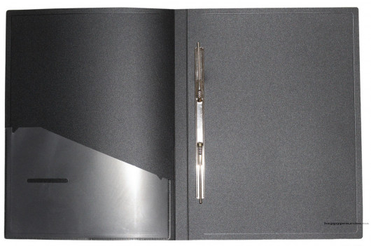 Папка зі швидкозшивачем та бічною кишенею, 20мм.,  пластик, чорн. Scholz - фото 4