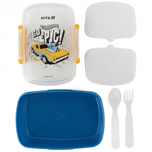 Ланчбокс с наполнением 750 мл. Hot Wheels (HW25-181) Kite - фото 6