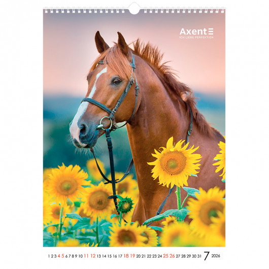 Календарь настенный 2026 г., формат А3 (297*420мм.), 13листов, Horses Axent - фото 11