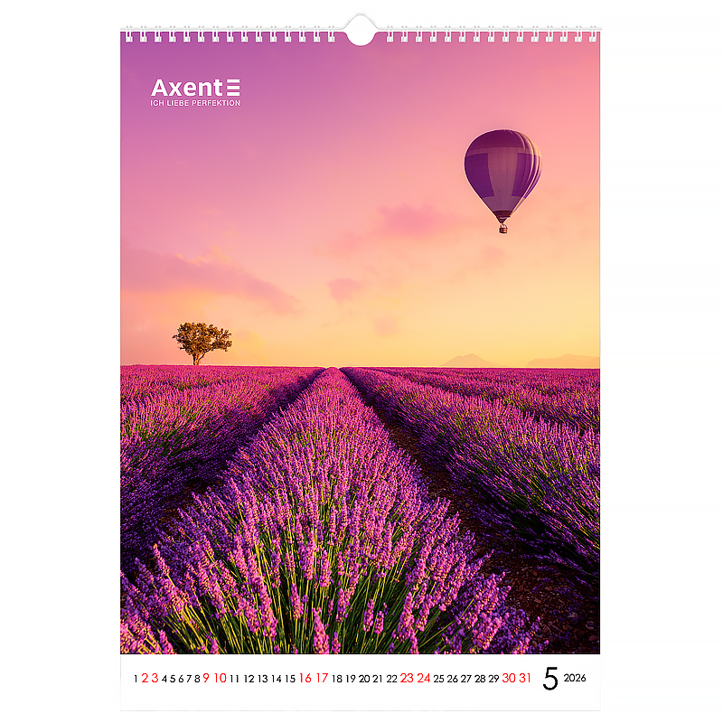 Календарь настенный 2026 г., формат А3 (297*420мм.), 13листов, Landscapes Axent - фото 10