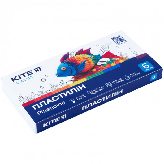 Пластилін, 6 кольорів, 120 г. Kite Classic Kite - фото 6