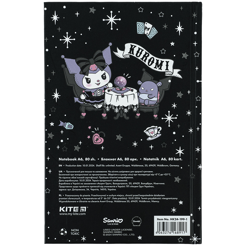 Книга записная твердая обл. А6, 80 лист., кл. Hello Kitty-1 (HK24-199-1) Kite - фото 6