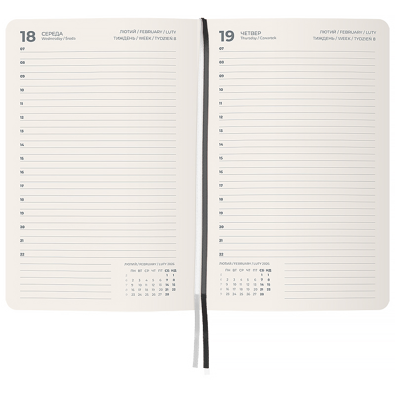 Ежедневник  2026 Partner City Soft, 145*210, серый Axent - фото 5