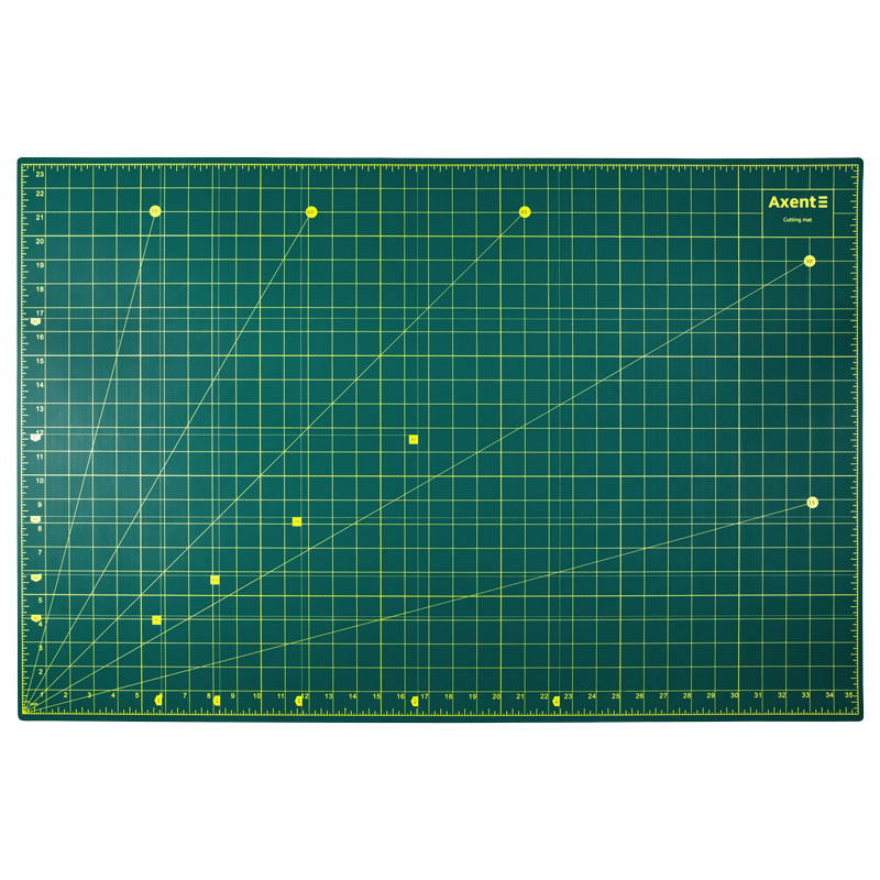 Килимок для різання самовідновлювальний А1 (594*840мм.), тришаровий, товщина 3мм., зелен. Axent - фото 3