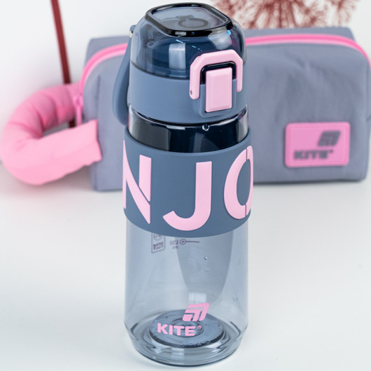 Бутылочка для воды, 550 мл, серо-розовая (K25-1232-2) Kite - фото 7