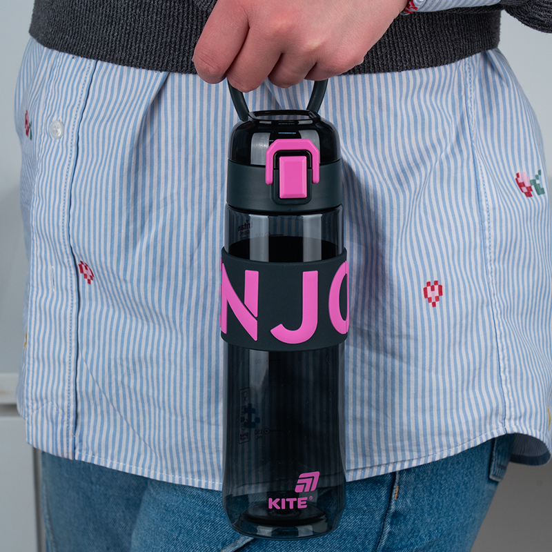 Пляшечка для води, 680 мл, чорно-рожева (K25-1233-3) Kite - фото 7