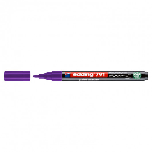 Маркер для маркировки любых поверхностей, термостойкий e-791n, 1-2мм., фиолетовый Edding - фото 2