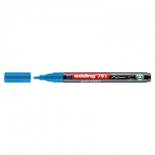 Маркер для маркировки любых поверхностей, термостойкий e-791n, 1-2мм., голубой Edding - фото 2
