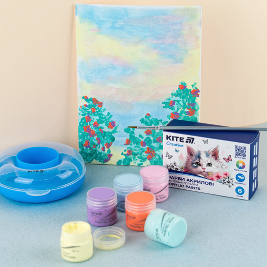 Фарби акрилові, 6 пастельних кольорів, 20 мл, Kite Creative (K-272) Kite - фото 6