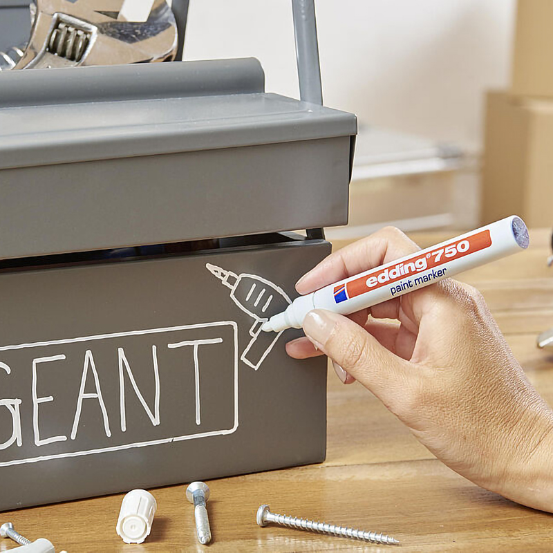 Маркер термостійкий лаковий для будь яких поверхонь Paint e-750 2-4 мм круглий, зелен. Edding - фото 4
