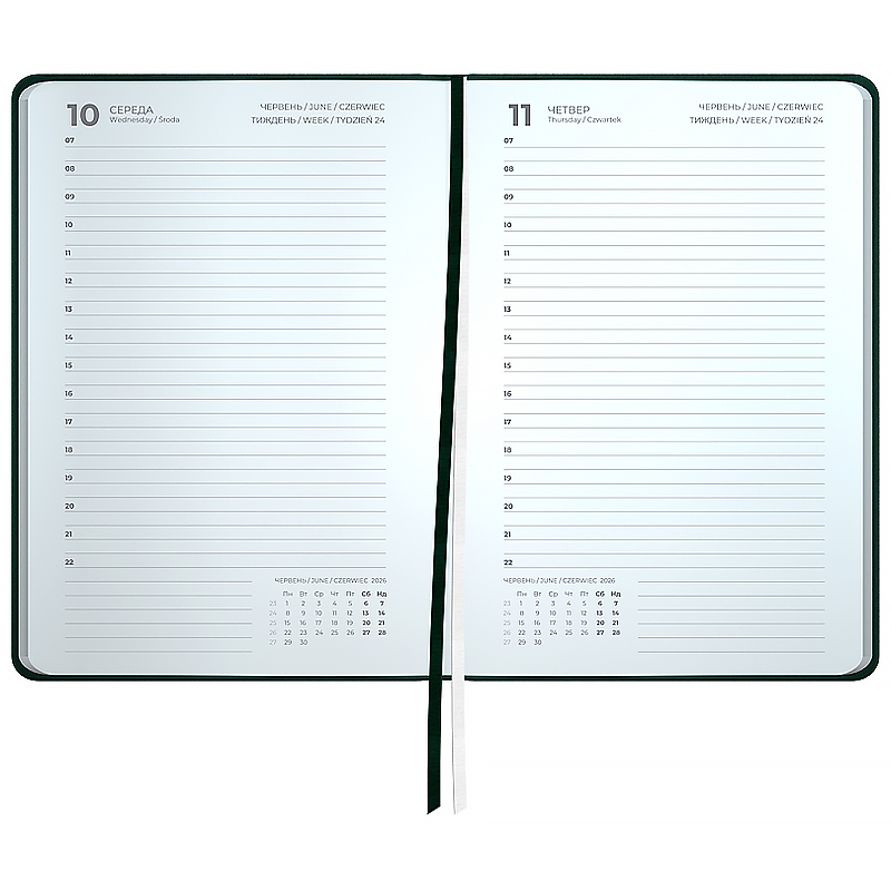 Щоденник 2026 Partner Traces, 145*210, темно-зелений Axent - фото 5