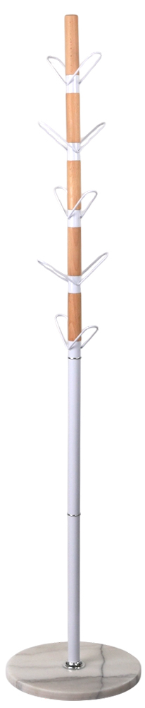 Вешалка напольная Тополя VKY-6015W Дерево бук/ металл, бел. АКЛАС - фото 2