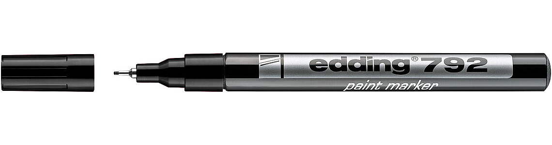 Маркер лакуючий 792, тонкий наконечник 0,8мм., чорн. Edding - фото 6