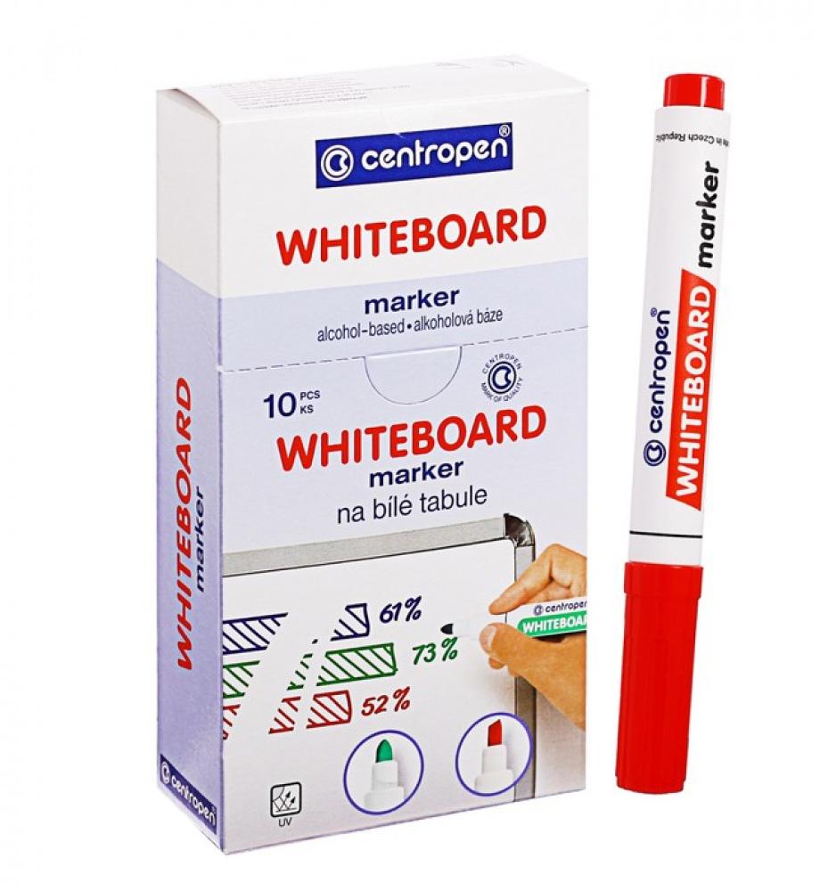 Маркер для досок клиновидное острие BOARD 1-4,6мм. 8569, красн. Centropen - фото 5