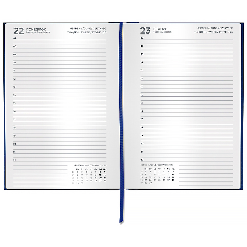 Ежедневник 2026 Classic City, 145*210, с/т темно-синий Axent - фото 4