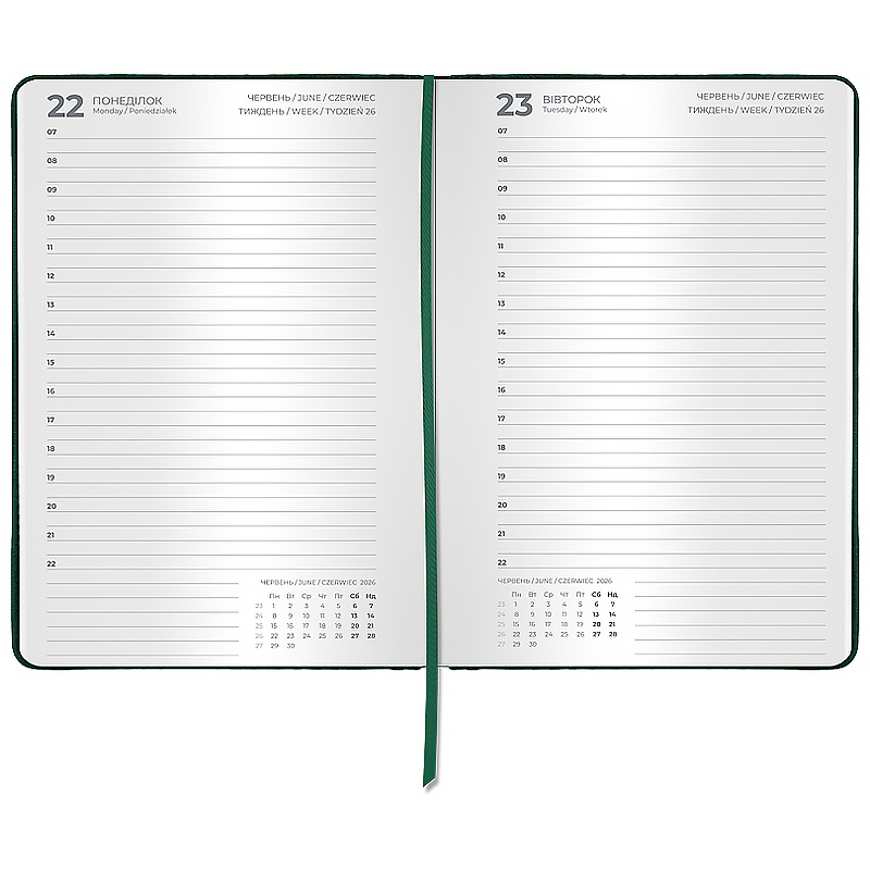 Щоденник 2026 Classic Lux, 145*210, слп/т темно-зелений Axent - фото 4