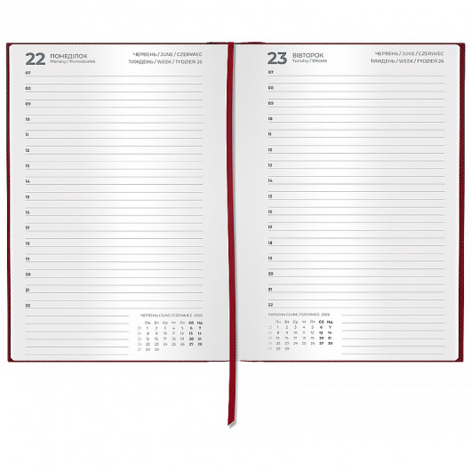 Щоденник 2026 Classic Style, 145*210, з/т бордовий Axent - фото 4