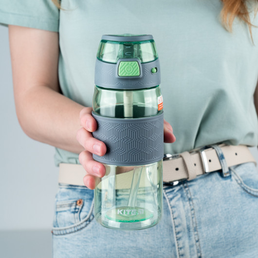 Пляшечка для води 600 мл, зелено-сіра Kite - фото 7