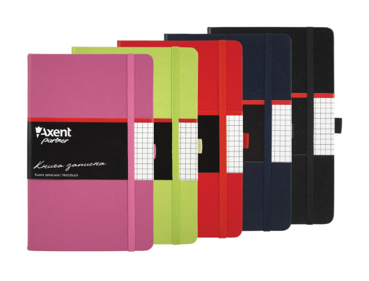 Книга записна Partner А6 (95*140ммм.), 96арк., кліт., чорн. Axent - фото 7