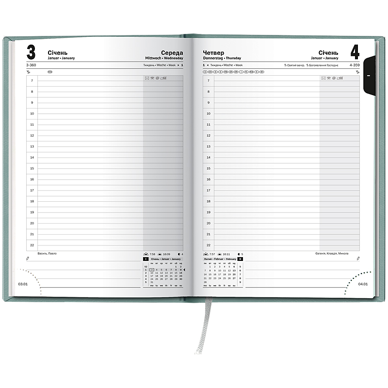 Ежедневник 2026 Стандарт Torino Trend, бирюз. холодный Brunnen - фото 4