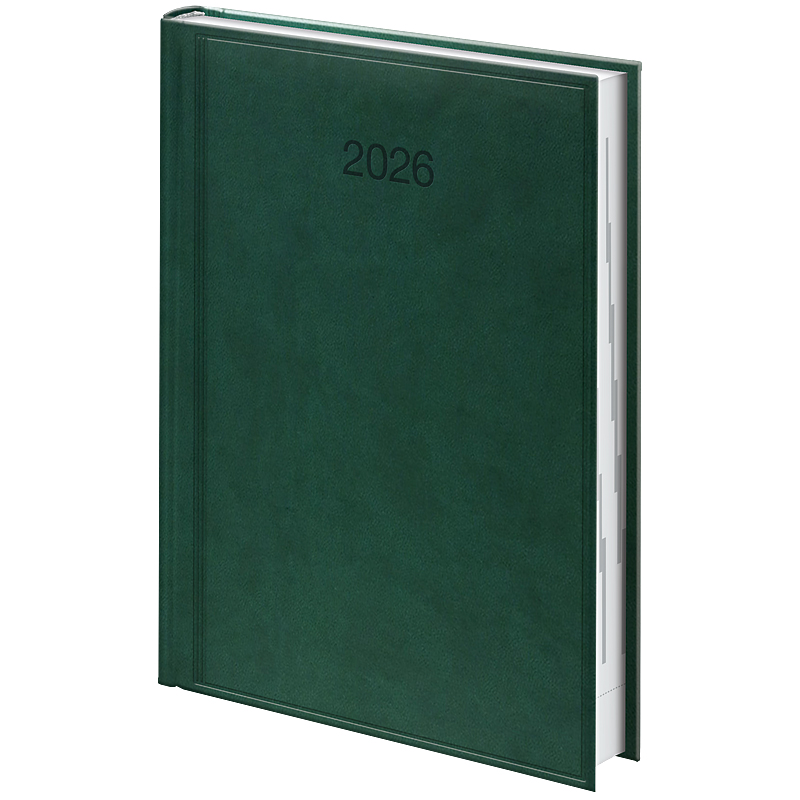 Щоденник 2026 Стандарт Torino, сліпе тиснення, зелений Brunnen - фото 4