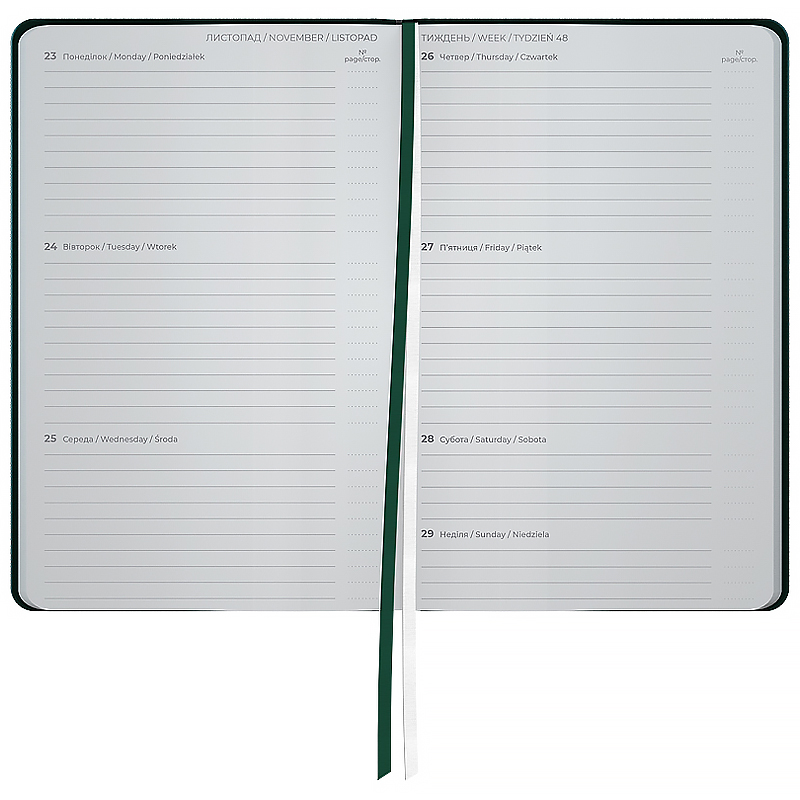 Щотижневик 2026 Partner Traces, 125*195мм, темно-зелений Axent - фото 4