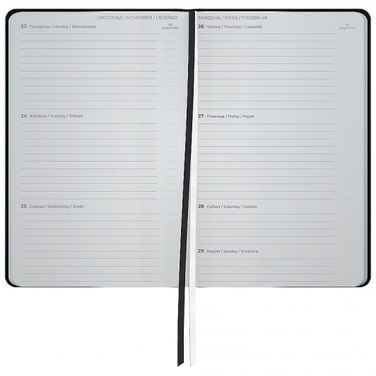 Щотижневик 2026 Partner Traces, 125*195мм, чорний Axent - фото 4