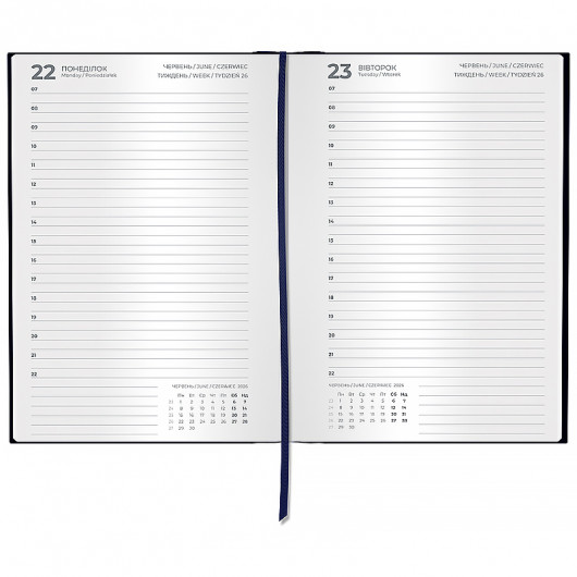 Ежедневник 2026 Classic Style, 145*210, с/т темно-синий Axent - фото 4