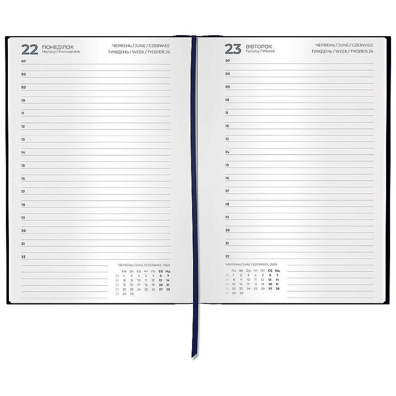 Ежедневник 2026 Classic Style, 145*210, с/т темно-синий Axent - фото 4