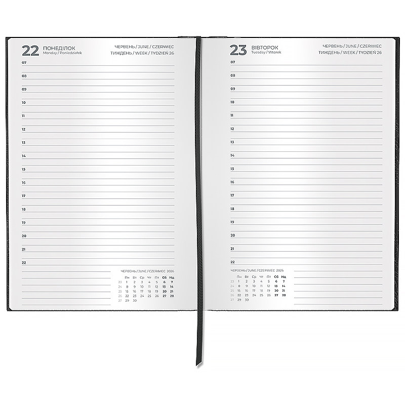 Щоденник 2026 Classic Style, 145*210, с/т чорний Axent - фото 5