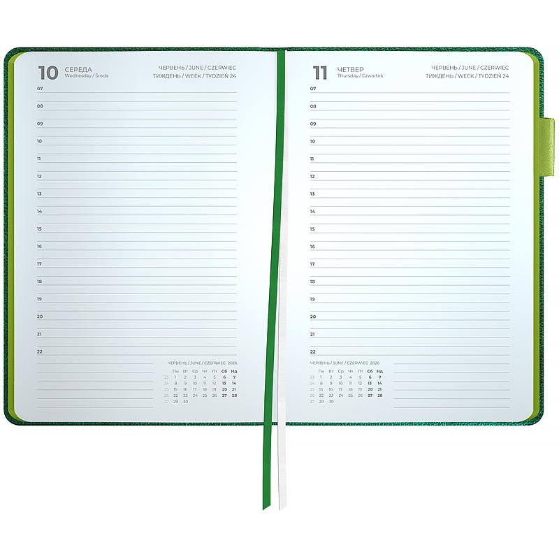 Ежедневник 2026 Partner Soft Muse, 145*210, зелёный Axent - фото 5