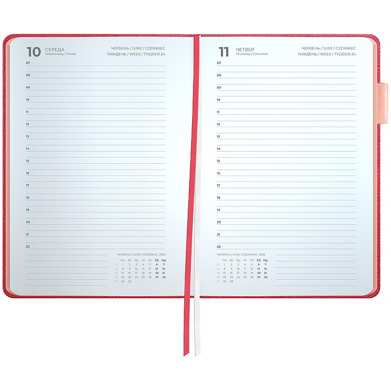 Щоденник 2026 Partner Soft Muse, 145*210, рожевий Axent - фото 5
