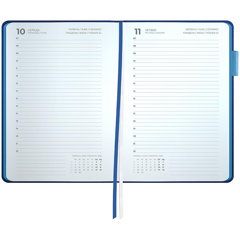 Щоденник 2026 Partner Soft Muse, 145*210, синій Axent - фото 5
