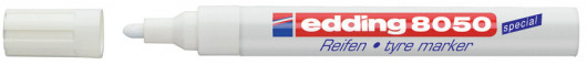 Маркер для шин 8050, круглий накінечник 2-4мм., біл. Edding - фото 6
