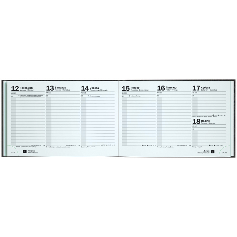 Еженедельник 2026 карманный Miradur, серебрянное тиснение, черный Brunnen - фото 4