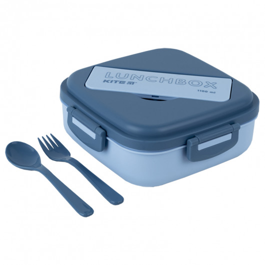Ланчбокс с разделителем 1100 мл, голубой Kite - фото 6