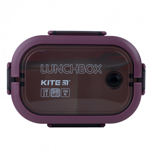 Ланчбокс з розділювачем 1200 мл, бордовий Kite - фото 7