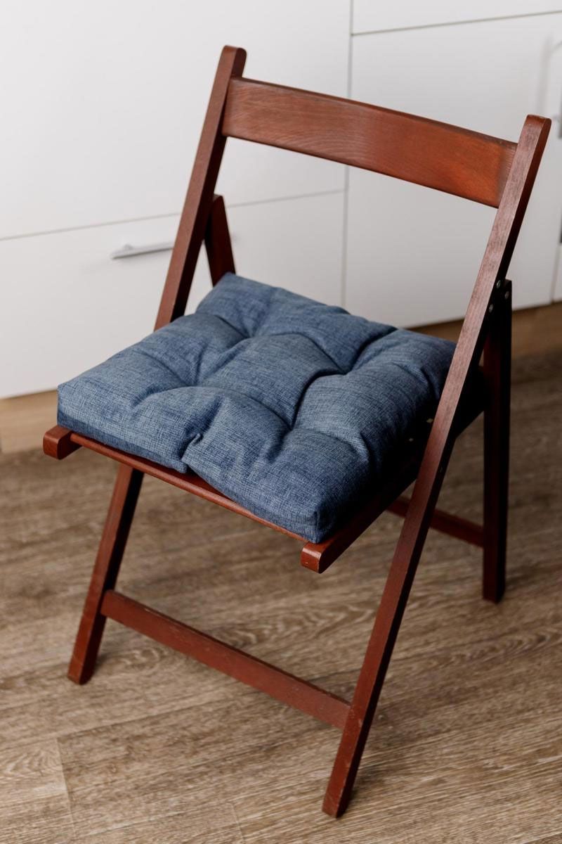 Подушка на стул FIESTA, 40*40см., 100% полиэстер, син. Украина - фото 3