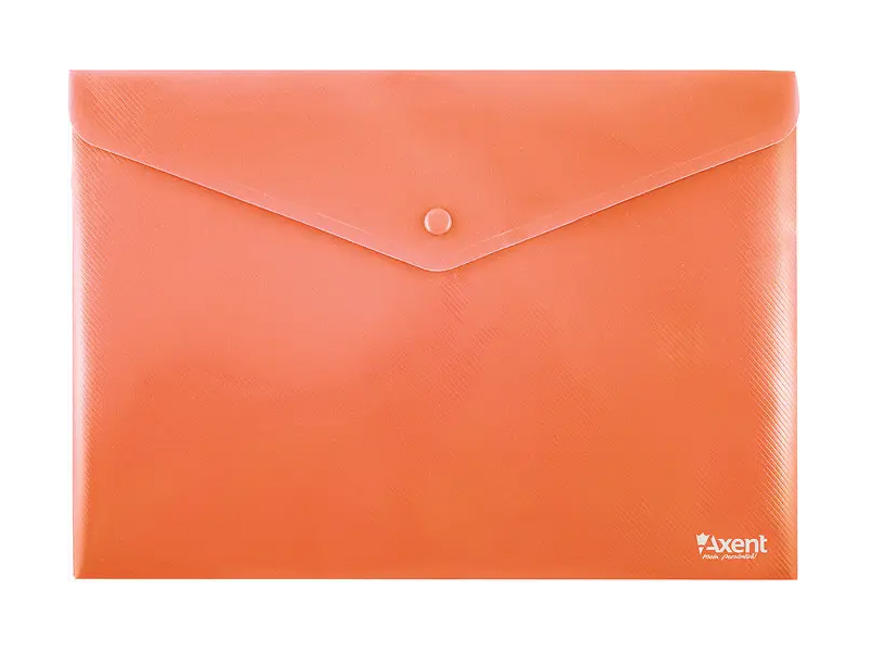 Папка-конверт на кнопке А4, непрозрачная, полипропилен 180мкм., красный Axent - фото 2
