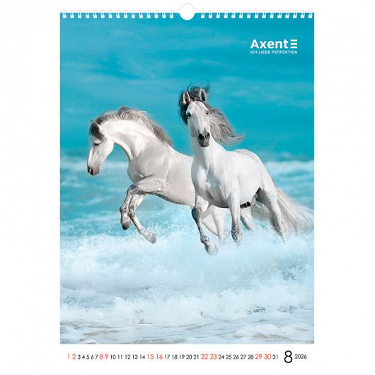 Календарь настенный 2026 г., формат А3 (297*420мм.), 13листов, Horses Axent - фото 12