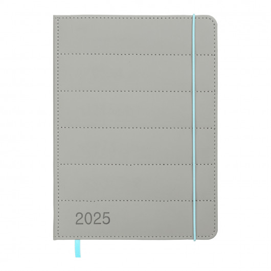 Щоденник датований 2025 AURA, А5, 336 стор., штучна шкіра, сірий BuroMax - фото 11