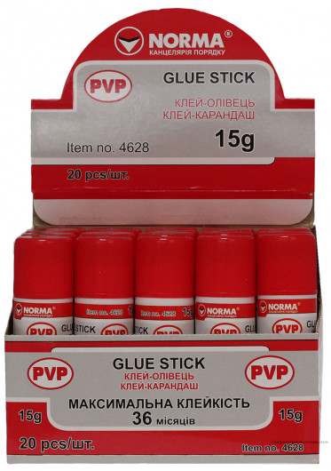 Клей-олівець PVP, 15г. NORMA — фото 3