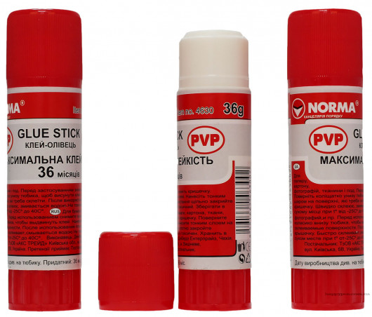 Клей-олівець PVP, 36г. NORMA - фото 3
