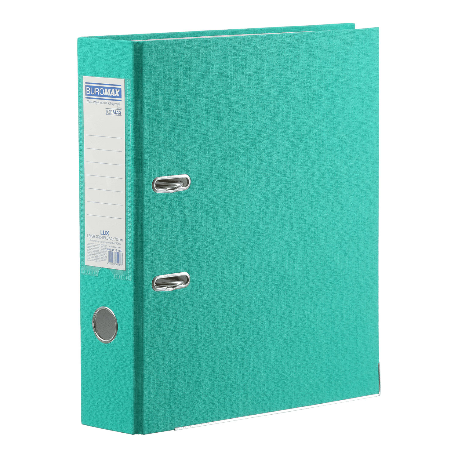Регистратор 7см. А4 (PVC), бирюз. BuroMax - фото 3
