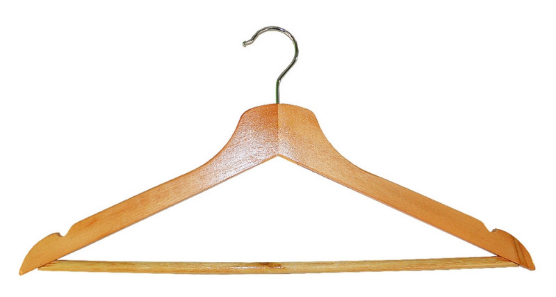 Вішак дерев'яний для одягу,  з поперечиною, 44,5см. х 1,2см. х 23см. Мій Дім - фото 2