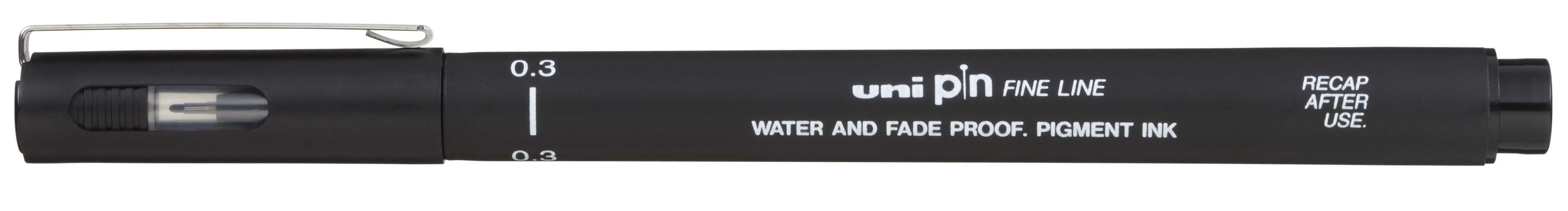 Лінер Pin fine line 0.3мм., корпус чорн., ст. син. Uni - фото 4