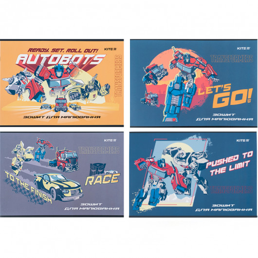 Зошит для малювання, 12 арк., скоба, софт тач + УФ лак, «Transformers» Kite - фото 10