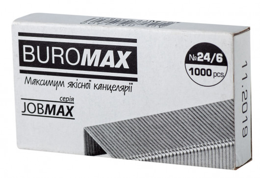 Скоби для степлера 24/6 JOBMAX, 1000шт./уп. BuroMax - фото 5